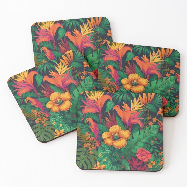 Item preview, Tropical Flowers  Floral Illustration designed and sold by Lovemountain.