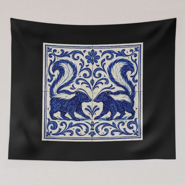 Item preview, Skunk Family – Artistic Wildlife Print #1 designed and sold by Helios Be. Lavsh.