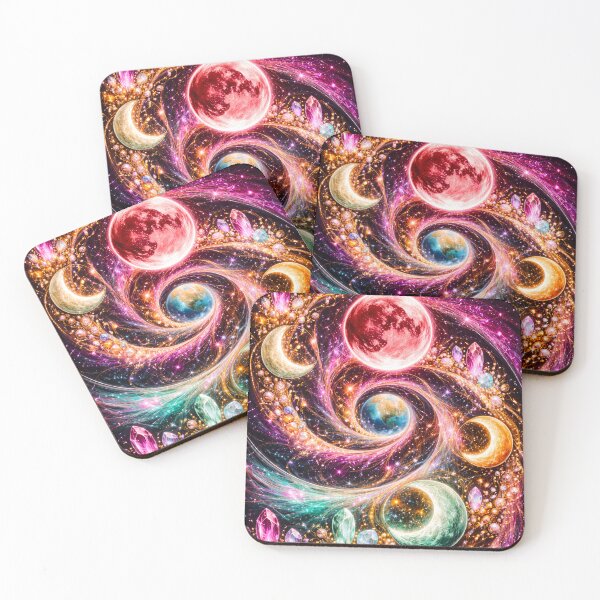 Item preview, Crescent Moons Crystal  Gems Moonshine Spirals designed and sold by scicilysimonee.
