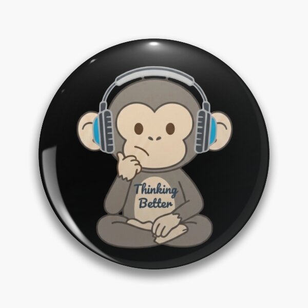 Item preview, Thinking Better Cute Monkey Design | Positive Mindset Motivation Art designed and sold by SV-Creation.