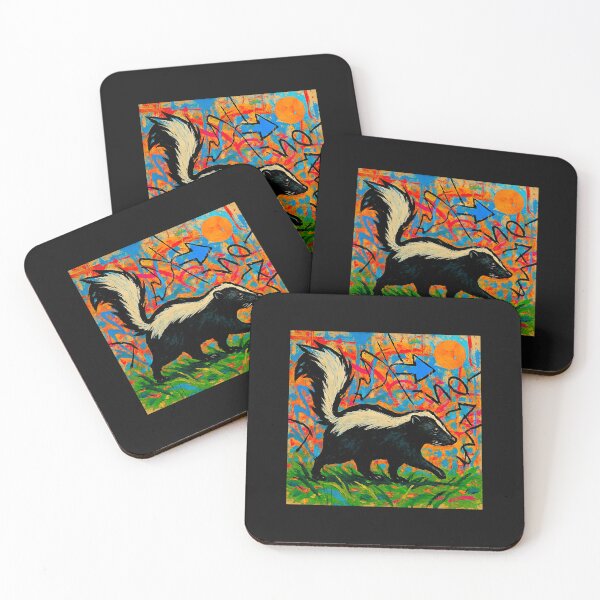 Item preview, Skunk Family – Artistic Wildlife Print #3 designed and sold by Helios Be. Lavsh.
