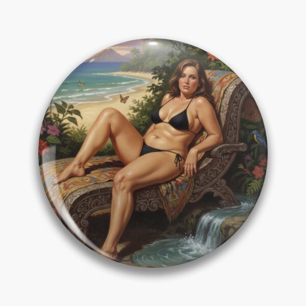 Item preview, brunette goddess on the beach designed and sold by Chubby Chase.