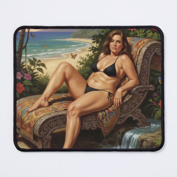 Item preview, brunette goddess on the beach designed and sold by Chubby Chase.