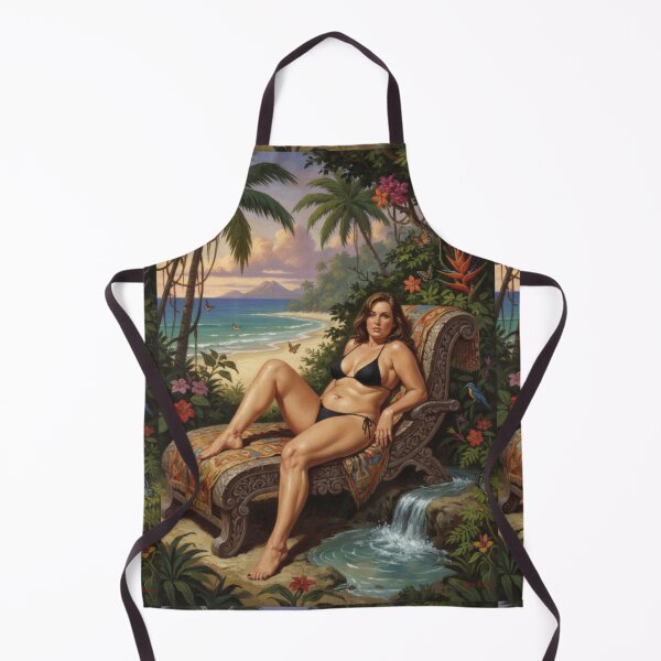 Item preview, brunette goddess on the beach designed and sold by Chubby Chase.