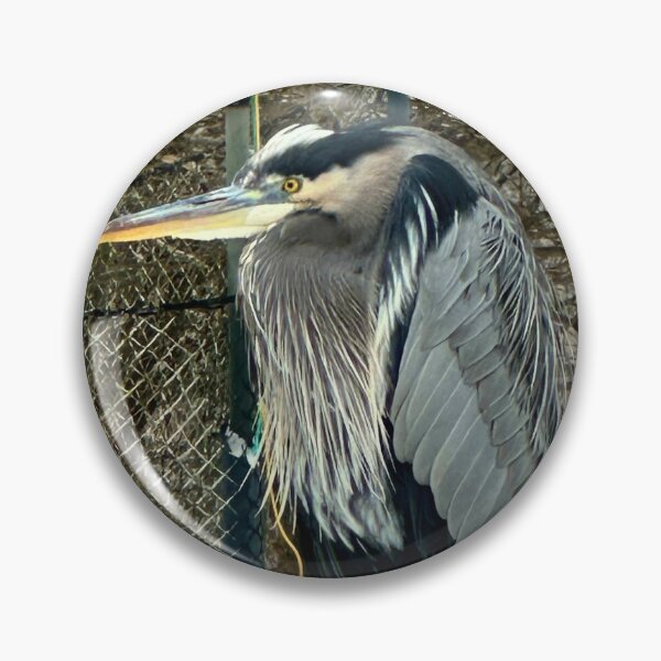 Item preview, Beautiful blue heron on a fence designed and sold by Raineylanes.