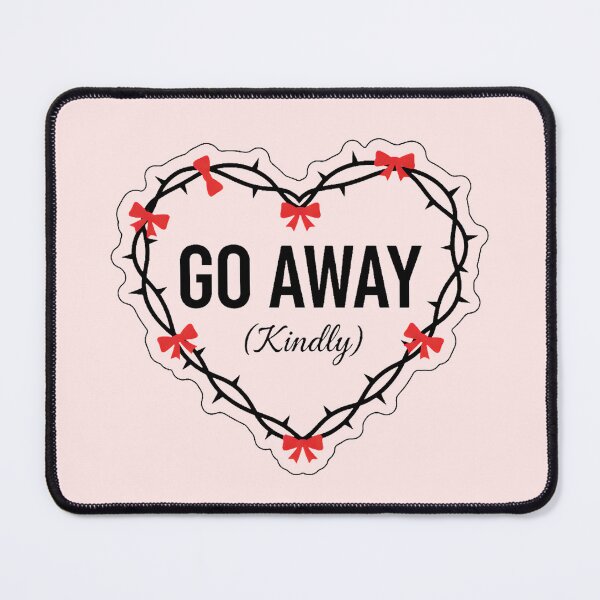 Item preview, Go Away Kindly Funny Coquette Heart With Thorns designed and sold by DigitalAnnaBanana.