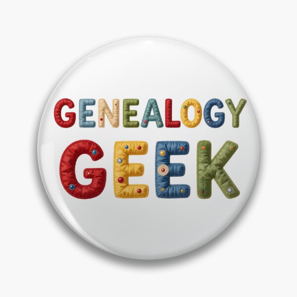 Item preview, GENEALOGY GEEK - IN COLORFUL FAUX LETTERING designed and sold by AlexOBrienArt.