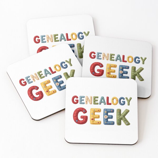Item preview, GENEALOGY GEEK - IN COLORFUL FAUX LETTERING designed and sold by AlexOBrienArt.