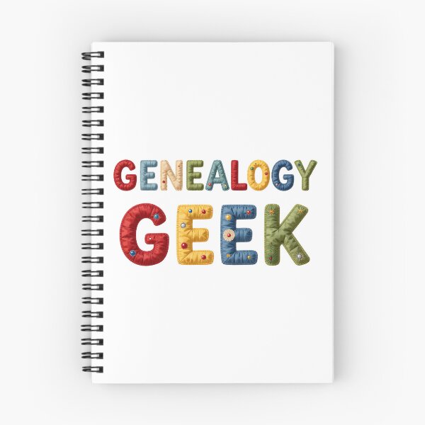 Item preview, GENEALOGY GEEK - IN COLORFUL FAUX LETTERING designed and sold by AlexOBrienArt.