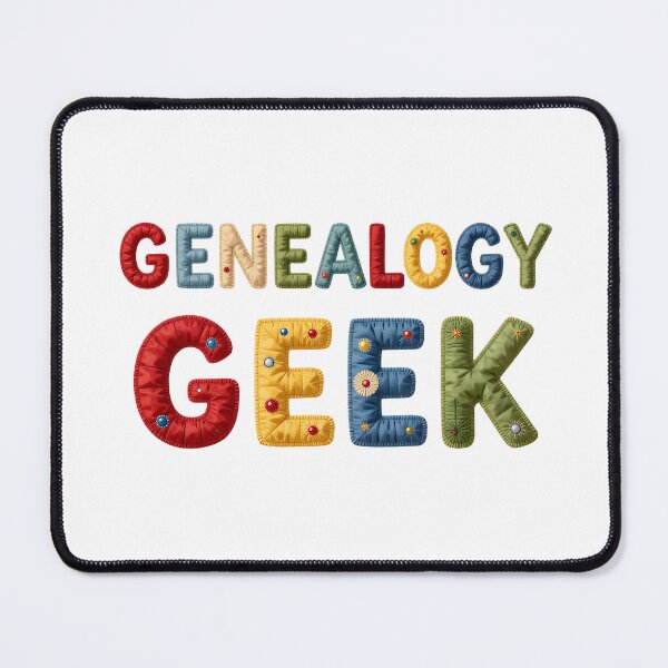 Item preview, GENEALOGY GEEK - IN COLORFUL FAUX LETTERING designed and sold by AlexOBrienArt.