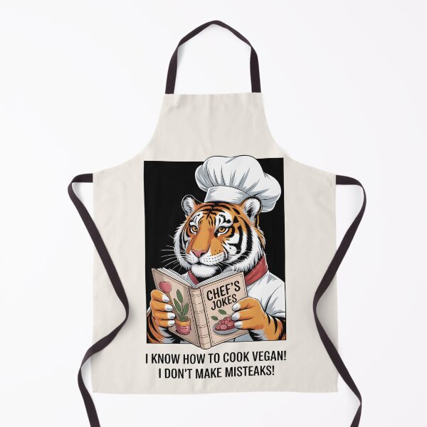 Item preview, Chef Tiger Vegan No Misteak Joke designed and sold by Museum Of Non-Existing Art.