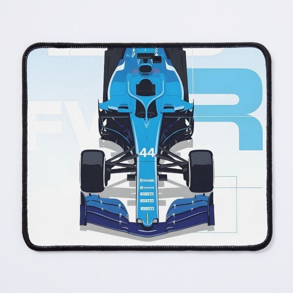 Item preview, Blue Open Wheel Racing Car Poster – Modern Motorsport Illustration designed and sold by Motorline44.