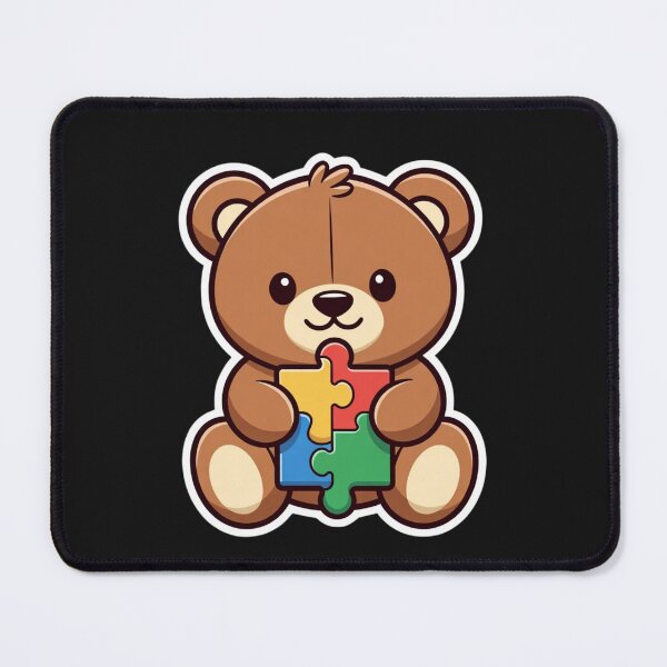 Item preview, Autism Awareness Puzzle Bear Neurodiversity Acceptance designed and sold by GrumpySableye.