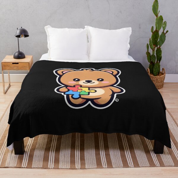 Item preview, Autism Awareness Bear Puzzle Neurodiversity Support designed and sold by GrumpySableye.