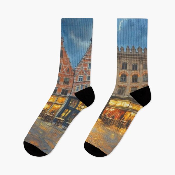 Item preview, Bruges market square in the evening designed and sold by sid1802.
