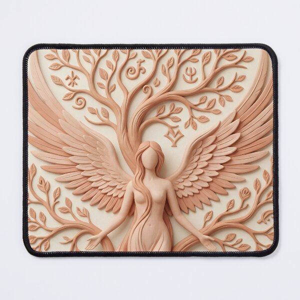 Item preview, Umay Ana: Goddess of Fertility | Tree of Life Relief Art | Warm Terracotta designed and sold by ErlickStudioArt.