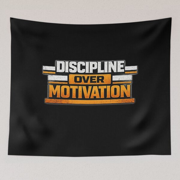 Item preview, Discipline Over Motivation Work Ethic Mindset Design designed and sold by Wolf Garage.