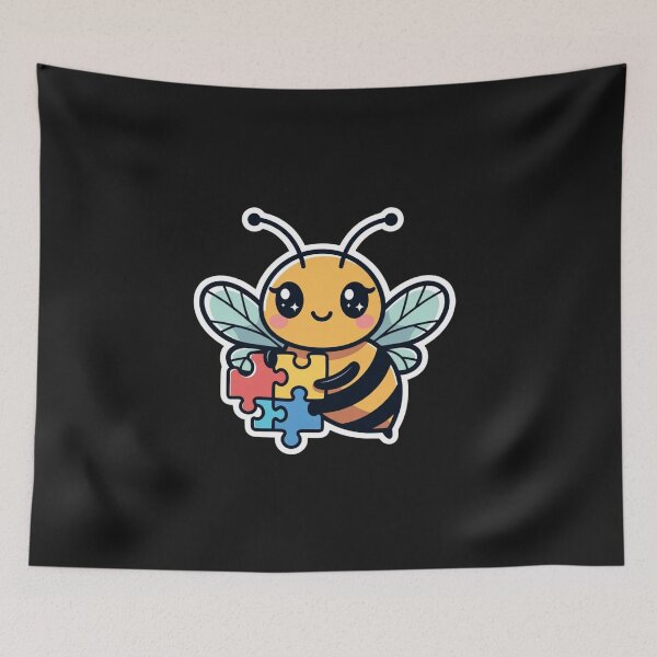 Item preview, Autism Awareness Bee Puzzle Piece Supporter designed and sold by GrumpySableye.