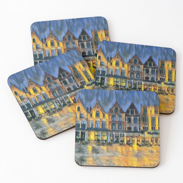Item preview, Bruges market square in the evening designed and sold by sid1802.