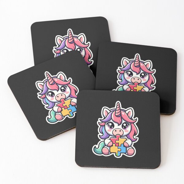 Item preview, Unicorn Autism Awareness Puzzle Piece Autistic Support Neurodiversity designed and sold by GrumpySableye.