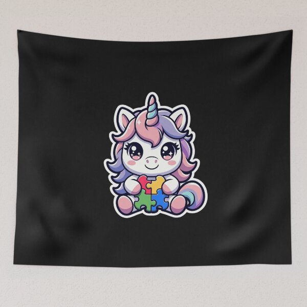 Item preview, Unicorn Autism Awareness Puzzle Pieces Support designed and sold by GrumpySableye.