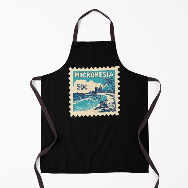Item preview, Vintage Micronesia Postage Stamp Art - Nan Madol & Pacific Coast designed and sold by tiigerdad.