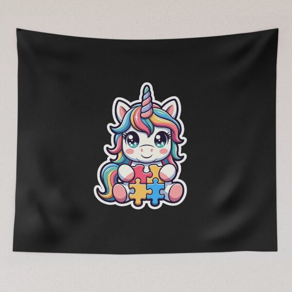 Item preview, Autism Awareness Unicorn Puzzle Piece designed and sold by GrumpySableye.