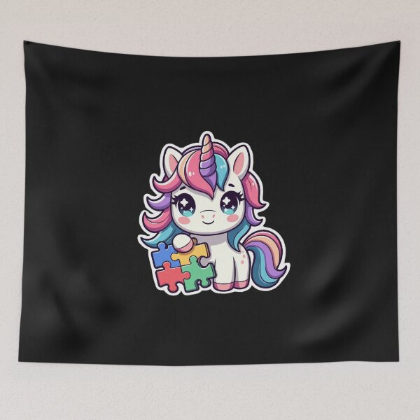 Item preview, Unicorn Autism Awareness Puzzle Neurodiversity Acceptance designed and sold by GrumpySableye.