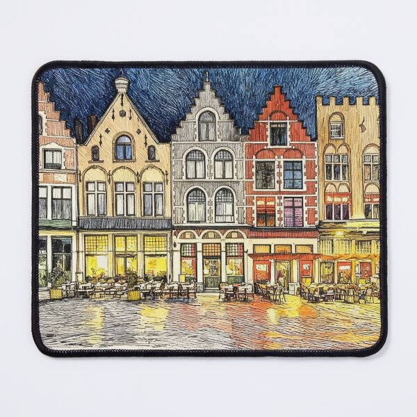 Item preview, Bruges market square in the evening designed and sold by sid1802.