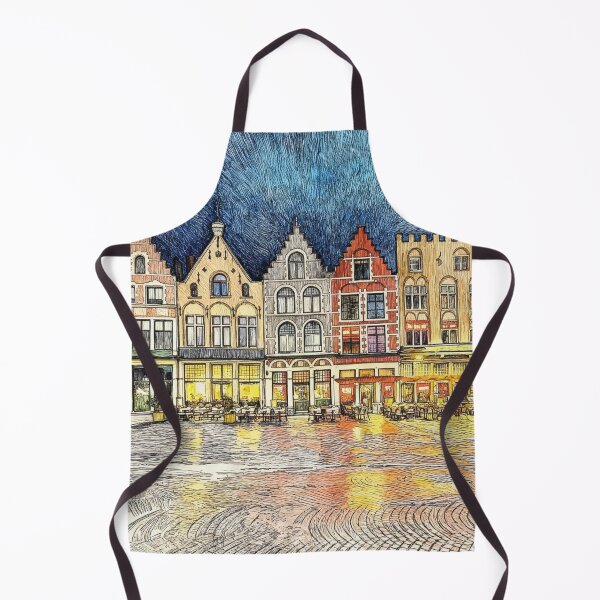 Item preview, Bruges market square in the evening designed and sold by sid1802.