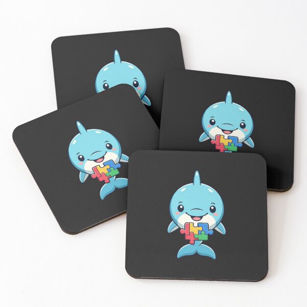 Item preview, Autism Awareness Dolphin Puzzle Piece Support designed and sold by GrumpySableye.