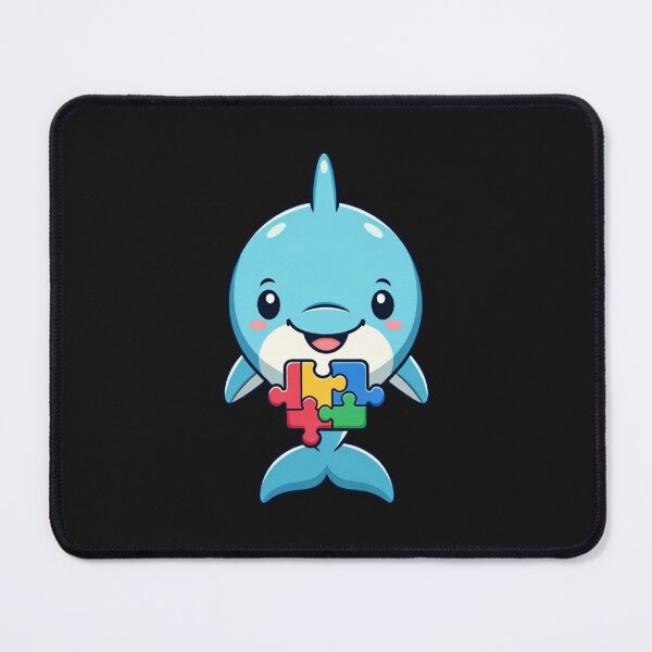 Item preview, Autism Awareness Dolphin Puzzle Piece Support designed and sold by GrumpySableye.