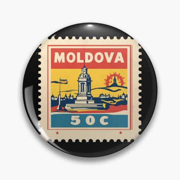 Item preview, Vintage Moldova Postage Stamp Art - Bell Tower & Skyline designed and sold by tiigerdad.