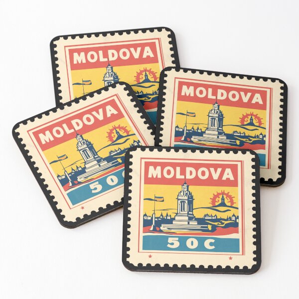 Item preview, Vintage Moldova Postage Stamp Art - Bell Tower & Skyline designed and sold by tiigerdad.