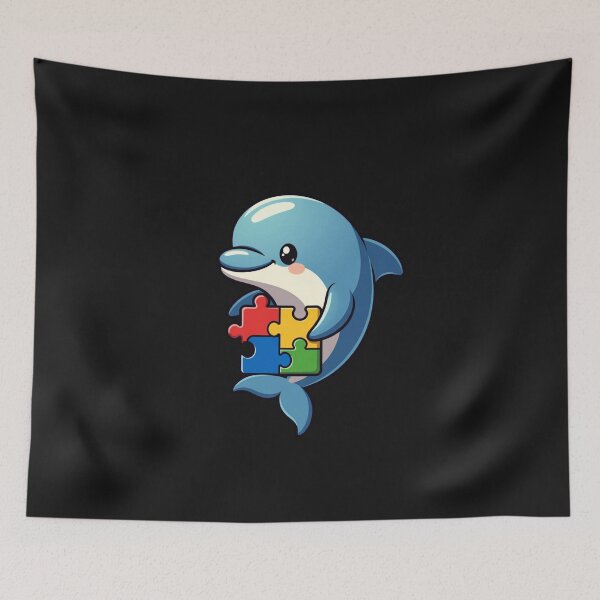 Item preview, Dolphin Autism Awareness Neurodiversity Support designed and sold by GrumpySableye.