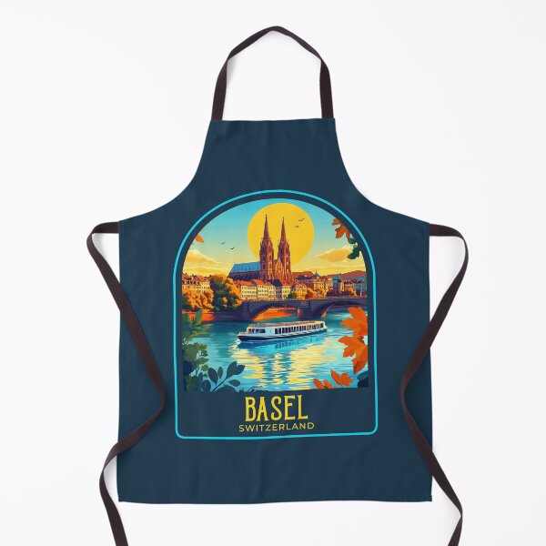 Item preview, Basel Vintage Travel Illustration designed and sold by HomeLivingCo.