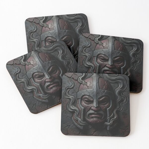 Item preview, Erlik Khan: Ruler of the Underworld | Dark Mythology Relief Art | Volcanic Stone designed and sold by ErlickStudioArt.