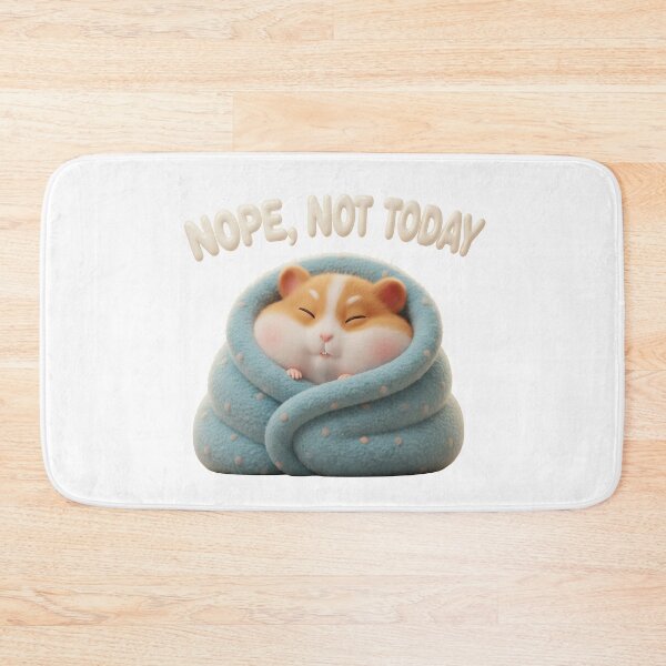 Item preview, Nope Not Today Cute Hamster In Blue Blanket designed and sold by DigitalAnnaBanana.