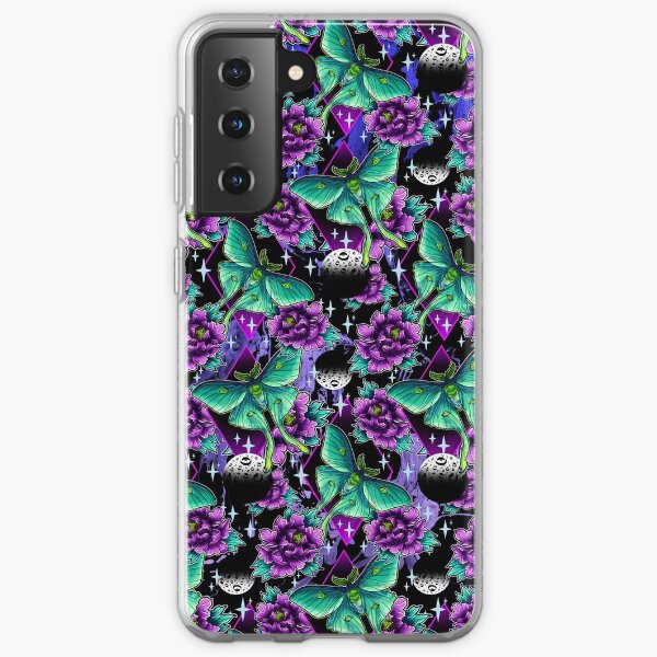 Luna Moth Pattern Samsung Galaxy Soft Case