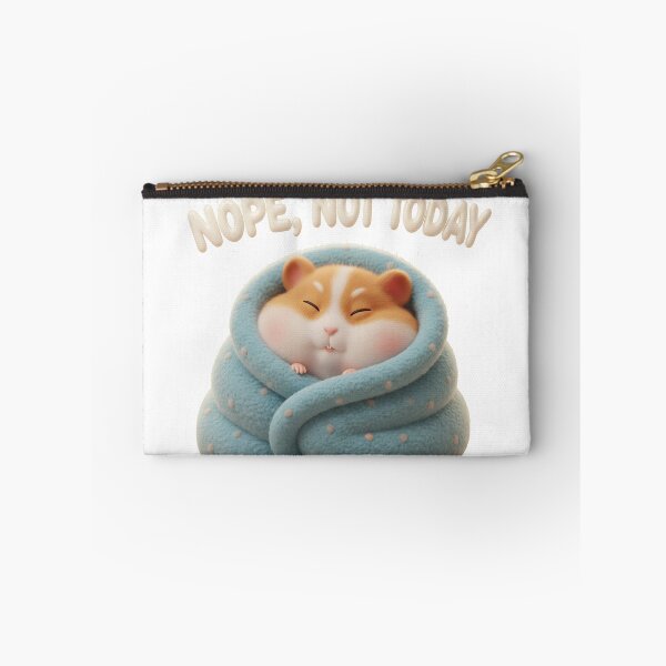 Item preview, Nope Not Today Cute Hamster In Blue Blanket designed and sold by DigitalAnnaBanana.