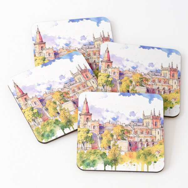 Item preview, Dunfermline Skyline, Fife, Scotland Watercolour designed and sold by davidelder.