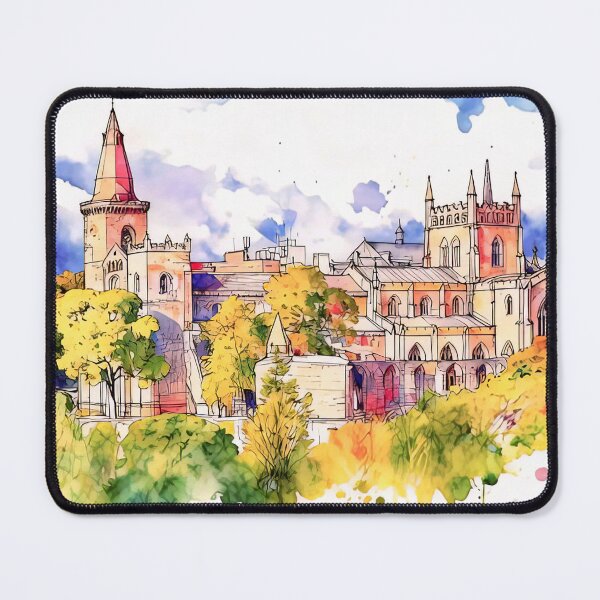 Item preview, Dunfermline Skyline, Fife, Scotland Watercolour designed and sold by davidelder.