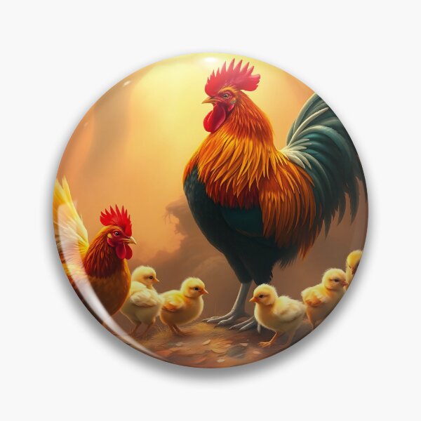 Item preview, Fluffy Chicks, Happy Hen, Proud Rooster Chickens designed and sold by Sachie's Studio.