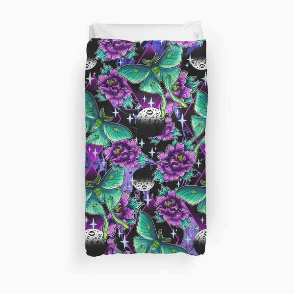 Luna Moth Pattern Duvet Cover