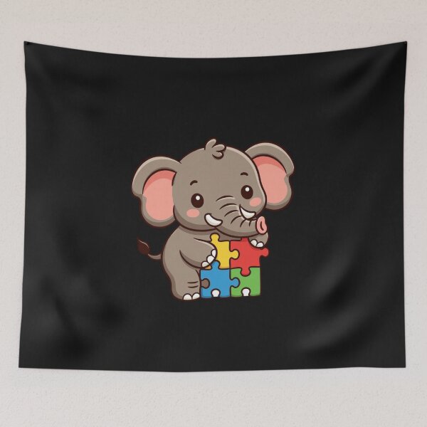 Item preview, Autism Awareness Elephant Puzzle Neurodiversity Support designed and sold by GrumpySableye.