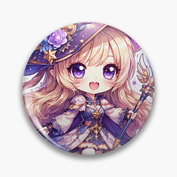 Item preview, Celestial Chibi Mage Girl – Fantasy Anime Magic Witch Design designed and sold by zilanom.