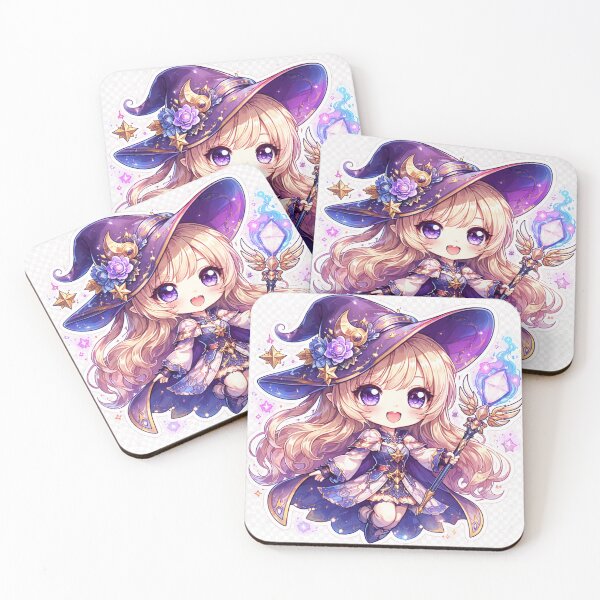 Item preview, Celestial Chibi Mage Girl – Fantasy Anime Magic Witch Design designed and sold by zilanom.