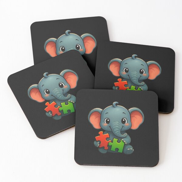 Item preview, Baby Elephant Puzzle Pieces Autism Awareness Support designed and sold by GrumpySableye.