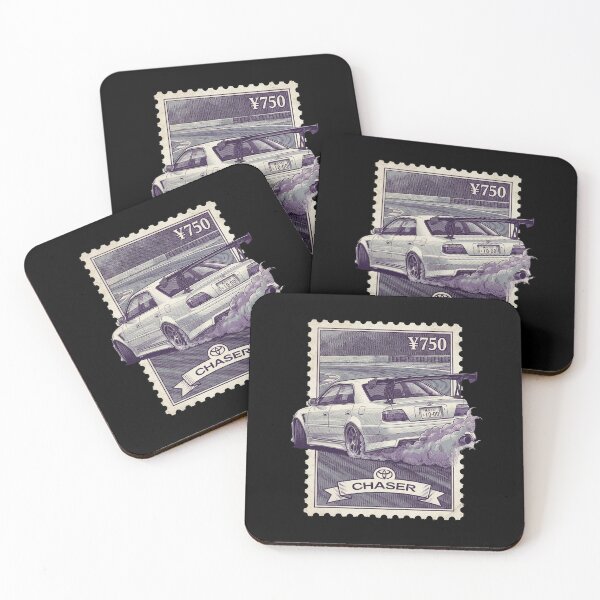 Item preview, White Drift Sedan Track Racing Stamp Art designed and sold by G350.