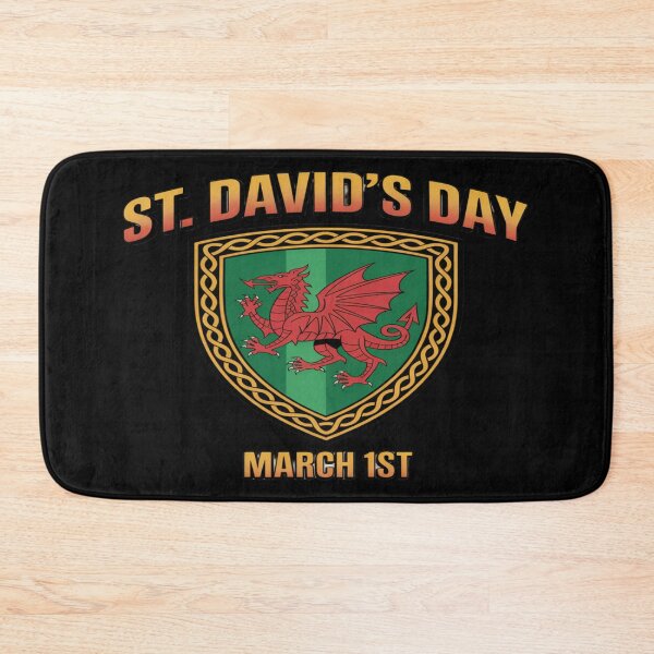 Item preview, St. David's Day Welsh Red Dragon Shield – Celtic Knot Emblem March 1st   designed and sold by Midnight Veil Designs.
